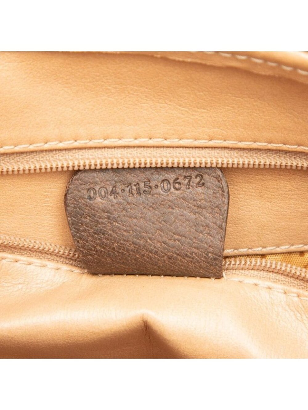 Gucci Vintage GG Supreme Clutch Pre Owned 004 115 Beige Brown Leather - Picture 6 of 6